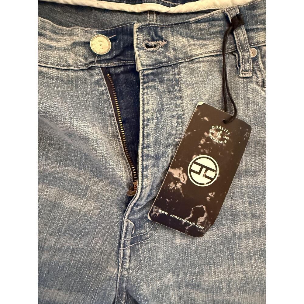 NWT Jordan Craig Sean JM3418 Ice Blue Cotton Denim Jeans Mens 40X32 Distressed - Picture 8 of 13